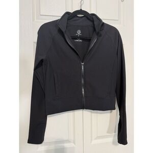 Move Theology Women's Crop Full Zipper Jacket Size Small